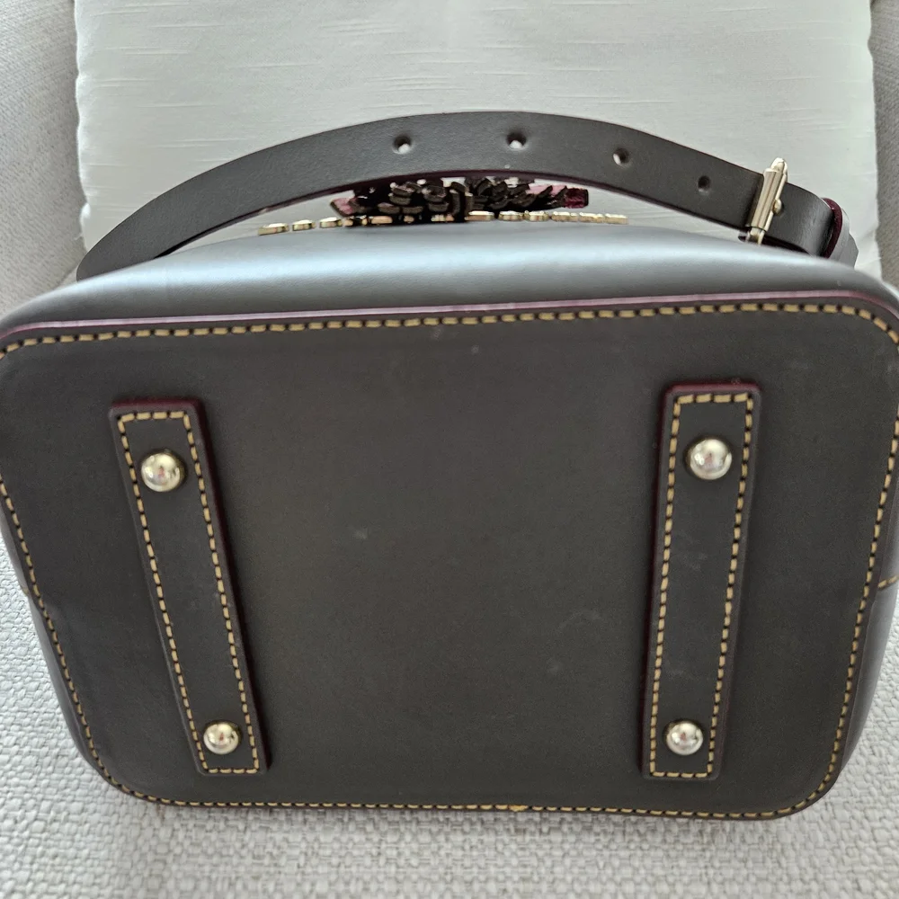 Dooney & Bourke Grey and Burgundy Women's Bag And Wallet - Picture 6 of 15